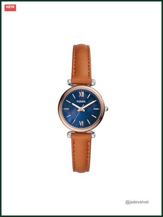 Fossil Carlie Mini Watch Set with Brown Leather Strap and Bracelet main image 4